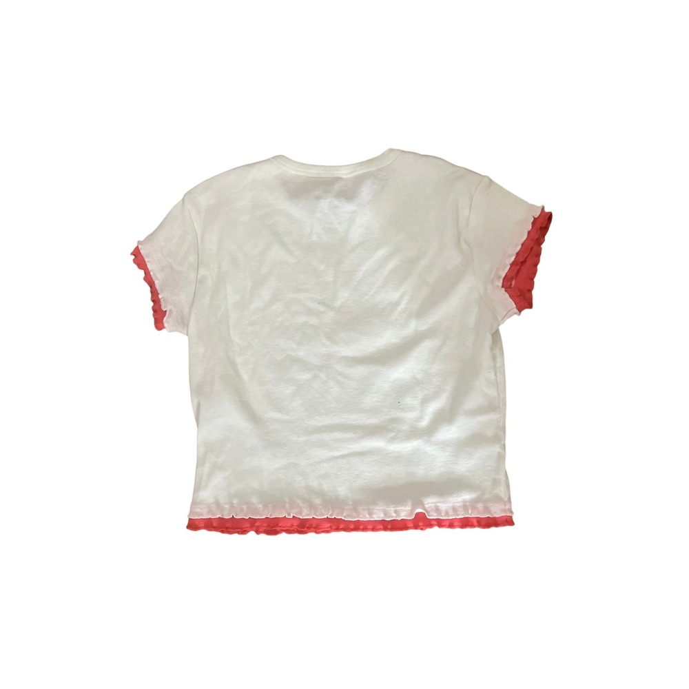 Vinyl Icons Girls Amsterdam  Hotel Graphic Tee White‎ Red Lettuce Trim Size M - Picture 3 of 5